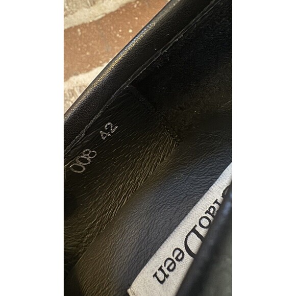 Giao Deen Leather Mid High Block Heel Square Toe Tassel Dress Pumps EU 42 /US 11 - Picture 11 of 14